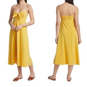ZIMMMERMANN Bandeau Strapless Maxi Dress Yellow Small